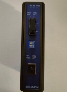Media konwerter ETHERNET - światłowód wielomodowy 12÷48VDC DIN
