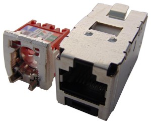 Złącze modułowe, Gniazdo jack przewodowe RJ45, port 1x1, 8P8C Cat. 5e CJS5E88TGY