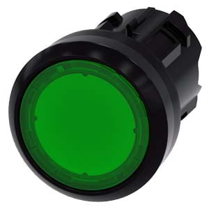 SIEMENS Przycisk podświetlany 22mm zielony płaski z samopowrotem 3SU1001-0AB40-0AA0