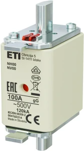 Wkładka topikowa NH00 gG 100A/500V 004182214