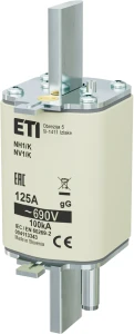 Wkładka topikowa NH1/K gG 125A/690V 004113343