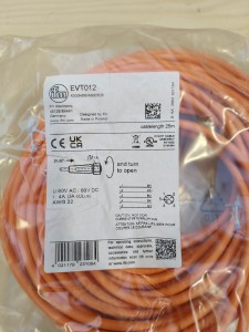 Przewód konfekcjonowany z gniazdem 25m M12 5x0,34mm2 EVT012